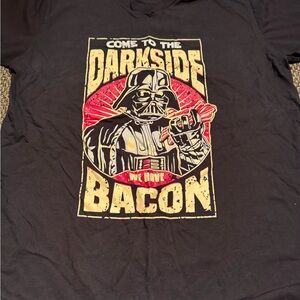 Black Graphic T-Shirt with Star Wars Theme